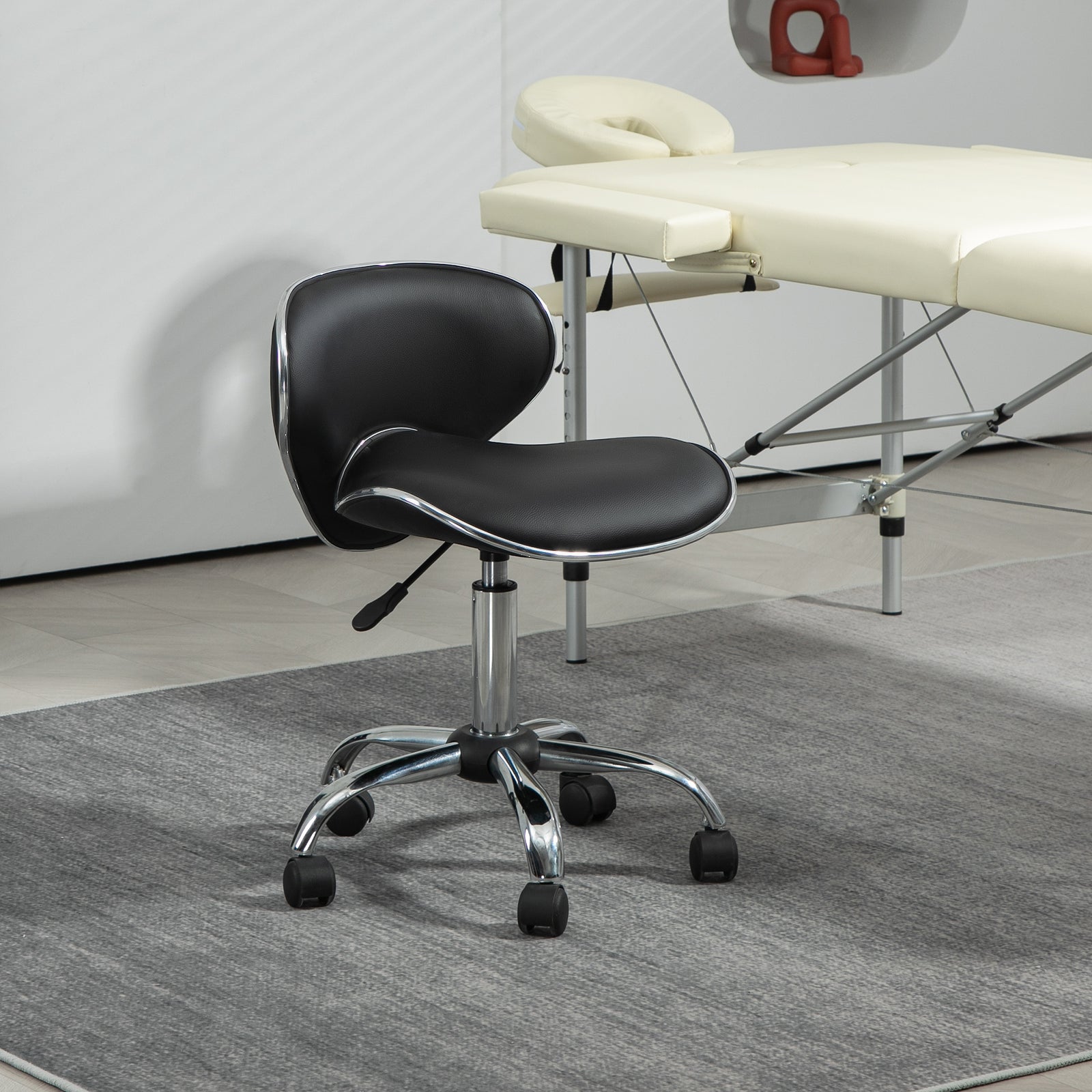 Office Chair Beauty Salon Rolling Technician Stool Chair | One Size | Black