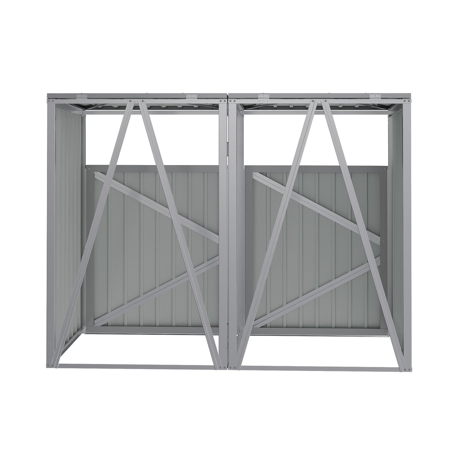 Breeins 5x4 Ft Metal Double Bin Storage Shed