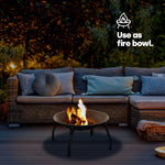 Foldable Round Fire Pit - Black
