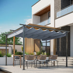 3.5x3.5m Pergola Metal Gazebo Backyard Porch Awning Canopy