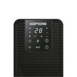 Smart Ptc Tower Heater With Wifi – Black Abs, Remote Control, Led Display, Adjustable Thermostat, 800w/2000w