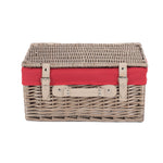 Wicker 40cm Antique Wash Picnic Basket | Red