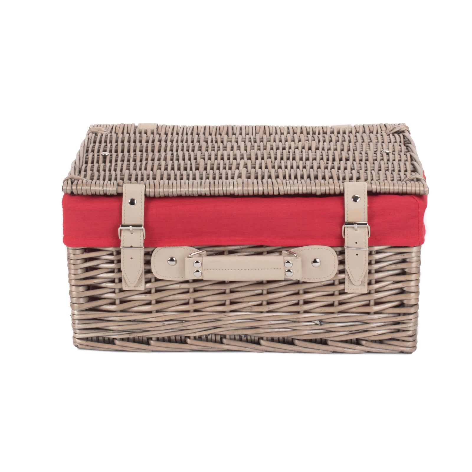 Wicker 40cm Antique Wash Picnic Basket | Red