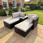 Bastia 5 Piece Outdoor Seating And Table Set | Brown