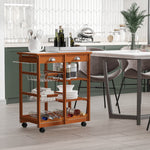 Rolling Trolley, Butcher Block, Fruit Rack