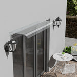 100cm W X 33cm D Transparent Window Door Awning Canopy