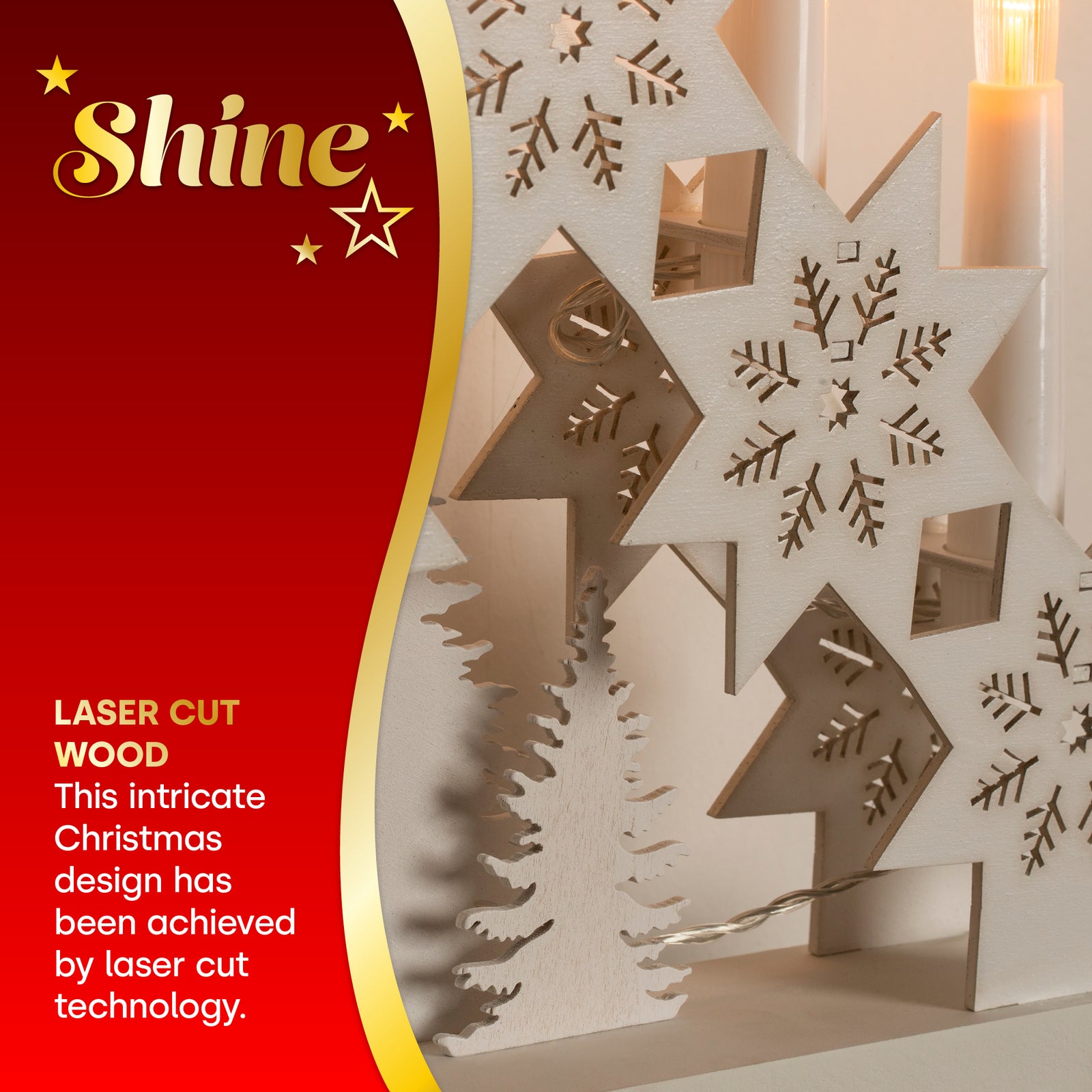 5 Led Christmas Candle Bridge