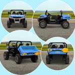 12v Two-seater Kids Electric Ride-on Car W/ Electric Bucket | Blue