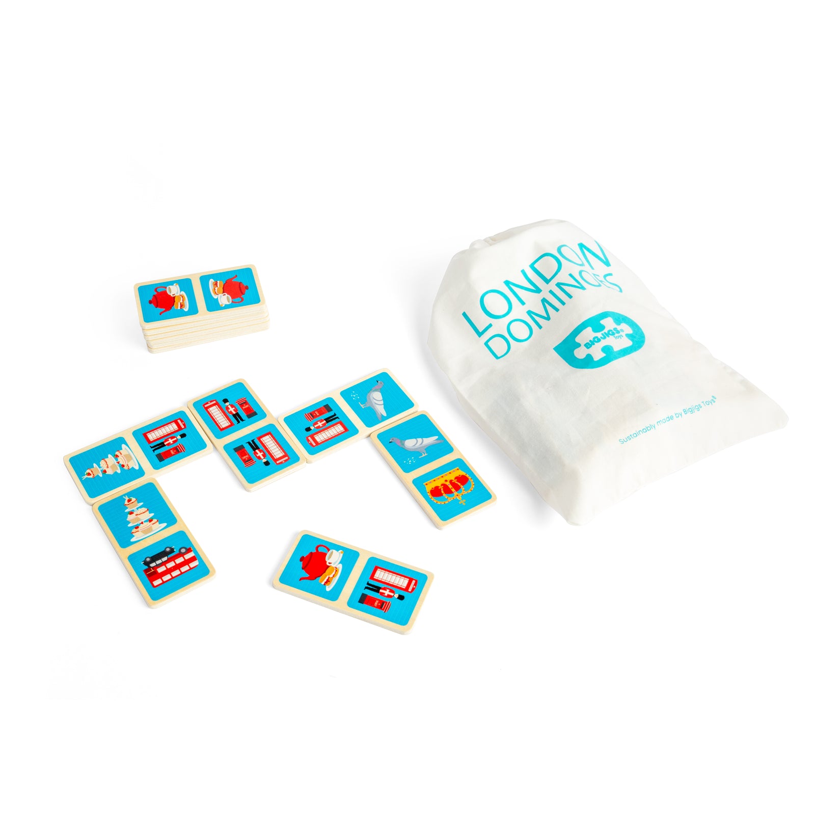 London Dominoes Wooden Kids Game