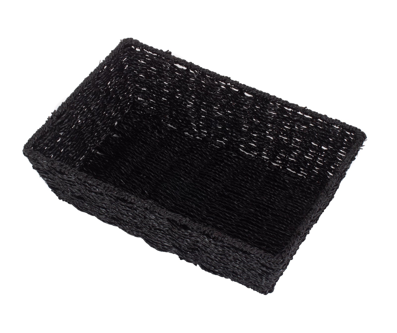 Black Paper Rope Tray | Large | Black