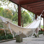 Living and Home Camping Hanging Canvas Hammock With Balance Spread Bar