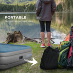 King Size Air Bed With Built-in Pump | Blue