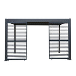 Anthracite Aluminium Pergola With 2 X Shutter Panels | 3m x 4m | Anthracite