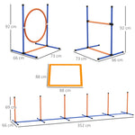 4 Pcs Dog Agility Training Equipment, Dog Outdoor Games W/ Carry Bag