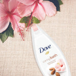 Caring Bath Almond Cream And Hibiscus Moisturising Cream Bath Soak, 3x450ml