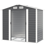 7 X 4ft Metal Garden Shed W/ Double Doors Gloves | Dark Gray