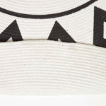 Lia White & Black Mandala Handoven Cotton Rug Round | 150cm | Black & White