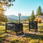 81l Festival Trolley On Wheels, Garden Folding Trolley Cart | Black