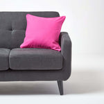 Cotton Plain Cushion Cover | 60cm x 60cm | Cerise pink