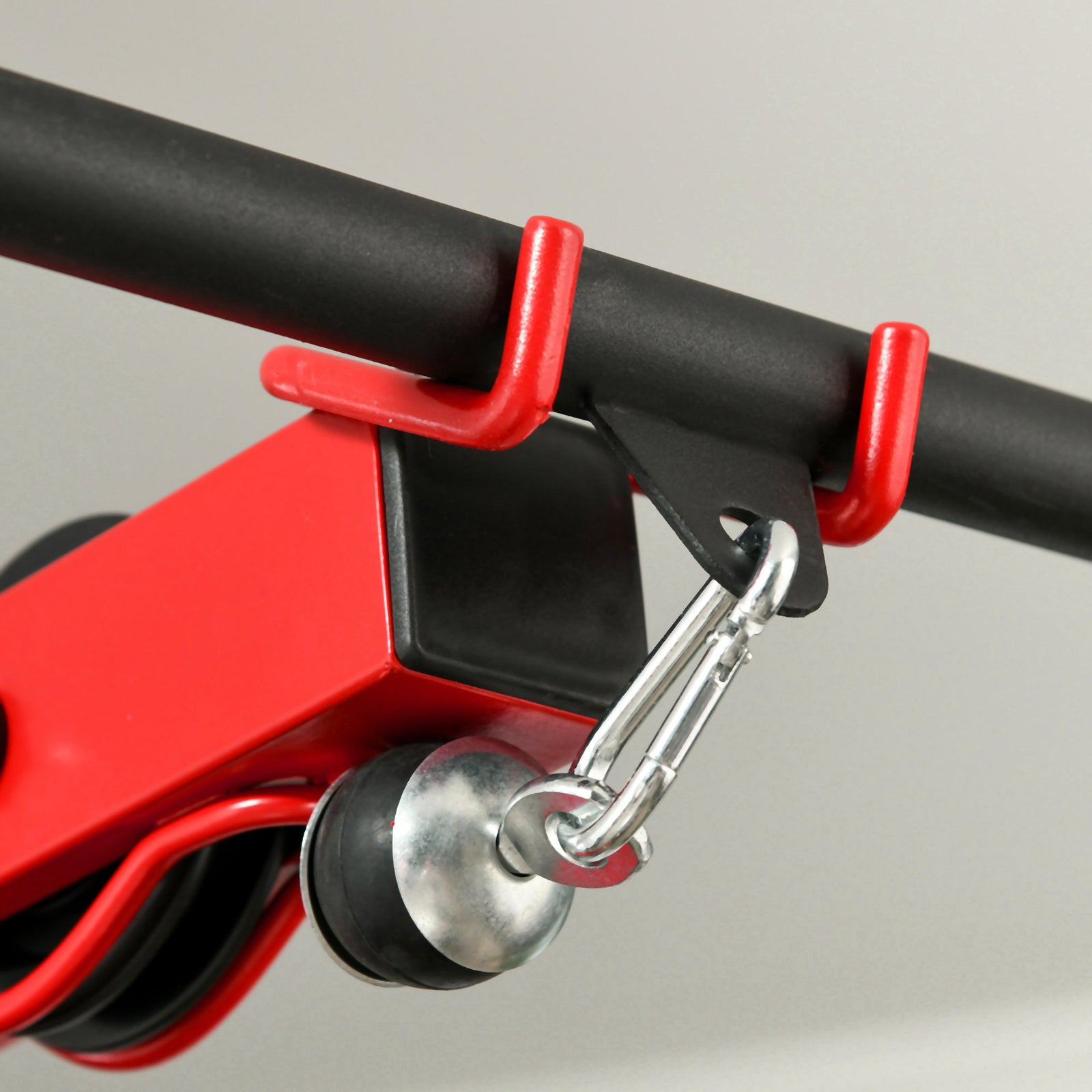 Pull Up Bar Stand Power Cage With Adjustable Seat | Red