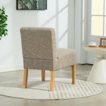 Selina Fabric Armless Accent Chair | Light Brown