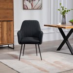 Set Of 2 Carrara Fabric Dining Chairs | Black