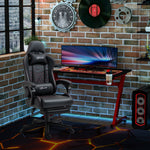 Faux Leather Gaming Chair W/ Arm | Red