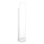 Rotating Full-length Mirror With Magazine Rack,standing Arched Mirror | White