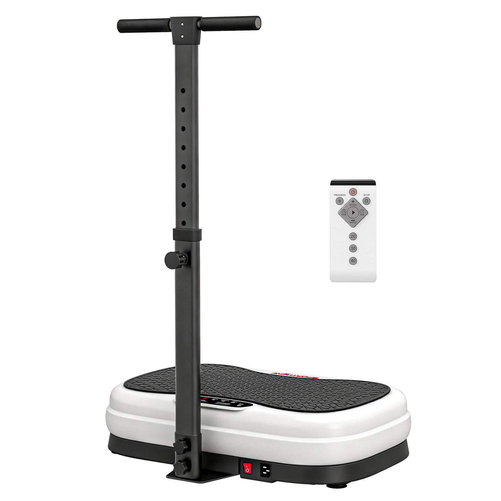 SPORTNOW Vibration Plate With Adjustable Handle, Auto