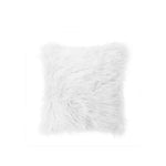 50x50cm Square Fluffy Faux Fur Throw Pillow Cover | White