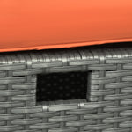 Cushioned Rattan Wicker Sofa, Recliner, Footstool, Table Set | Orange