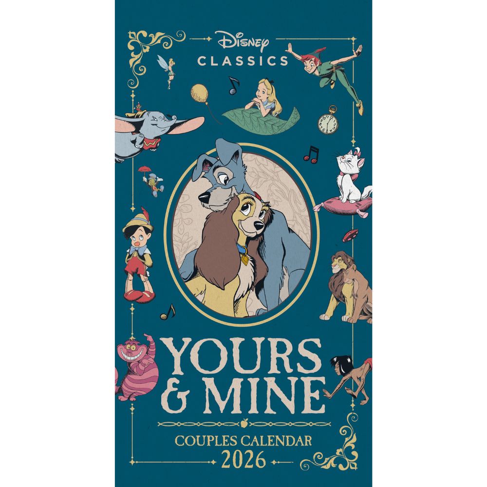 Disney Yours & Mine 2026 Slim Calendar Official Product