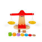 Wooden Balancing Scales Game, Includes 7 Weighted Discs