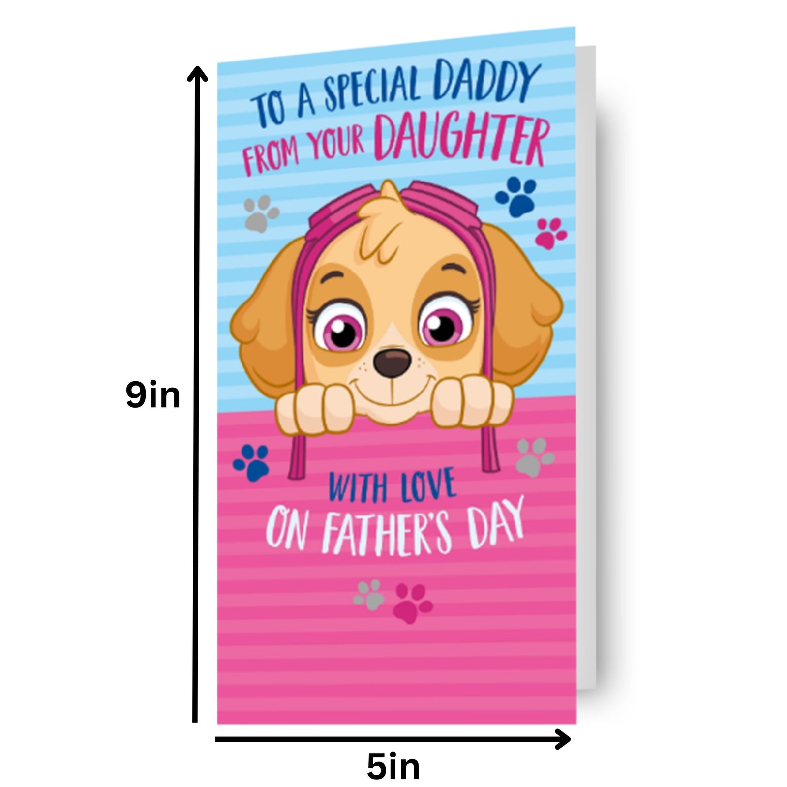 Paw Patrol Father's Day Card 'from Your Daughter' Official Product