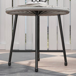 Rattan Bistro Set, Cushioned Acapulco Chairs, Glass Table | Gray
