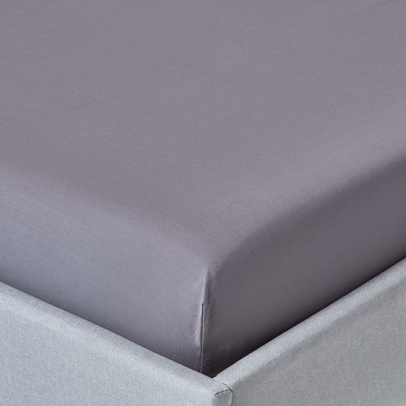 Egyptian Cotton Deep Fitted Sheet 200 Tc | Double | Dark Grey