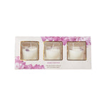 HOMESCAPES Amethyst Crystal Scented Candle Set, Pack Of 3