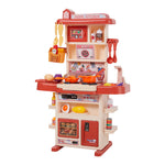 Children Pretend Kitchen Playset 43pcs Toy Accessory Set | Red