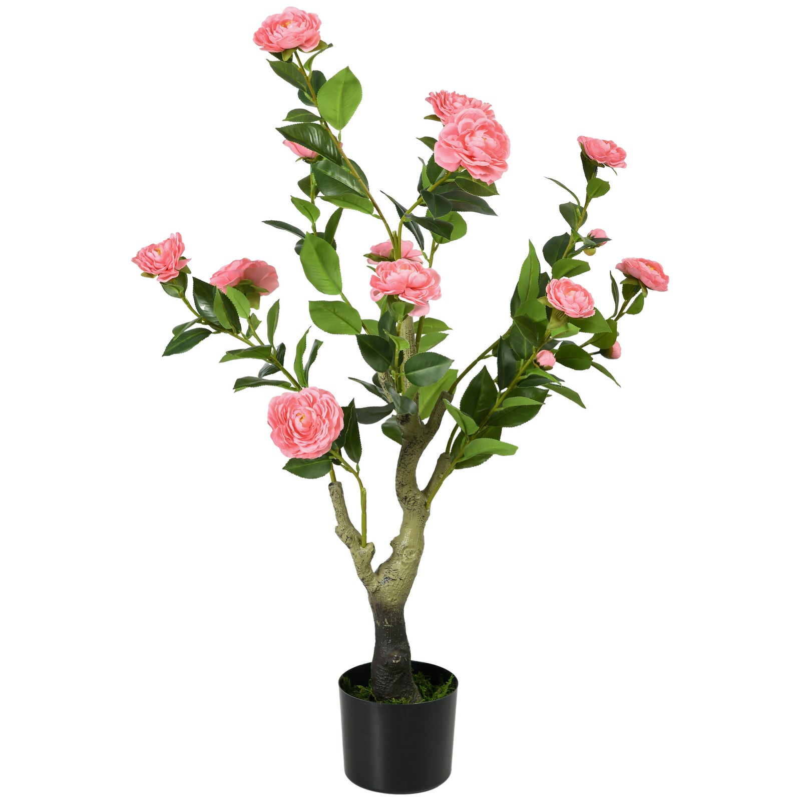 95cm Potted Artificial Plants Camellia Flower Pink