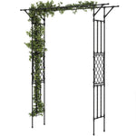 Outsunny Garden Arch, Rose Arch, 180 X 40 X 215 Cm, Black