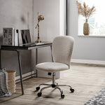 Super Comfy Plush Office Chair With Wheels No Arms