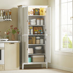 176.5 Cm Tall Freestanding Pantry Storage Cabinet With 4 Doors | White