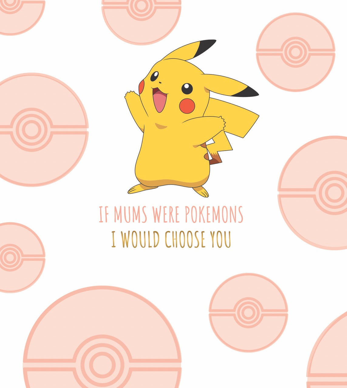 Pikachu Mother's Day Card Official Product