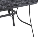 Rectangular Garden Tempered Glass Black Marble Coffee Table - 150w X 90d X 72h Cm