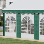 Marquee Gazebo, Party Tent With Sides And Double Doors | Medium | White