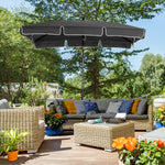 Aluminium Sun Umbrella 2x1.3m Parasol | Gray