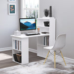 120cm Modern Computer Desk Bookshelf Writing Table | White