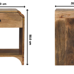 Solid Wood Newton Open-shelf Bedside