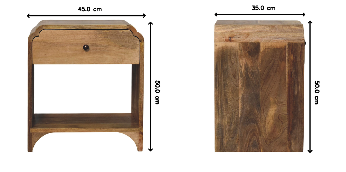 Solid Wood Newton Open-shelf Bedside