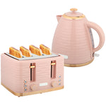 Kettle & 4 Slice Toaster Set | Pink
